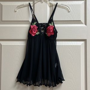 Baby Doll Embroided Cup 2 pc. Lingerie Set